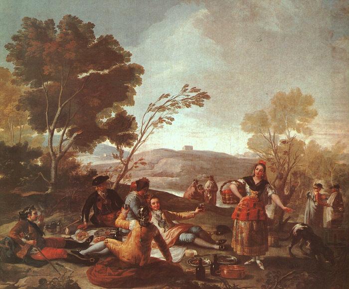 Francisco de Goya Picnic on the Banks of the Manzanares china oil painting image